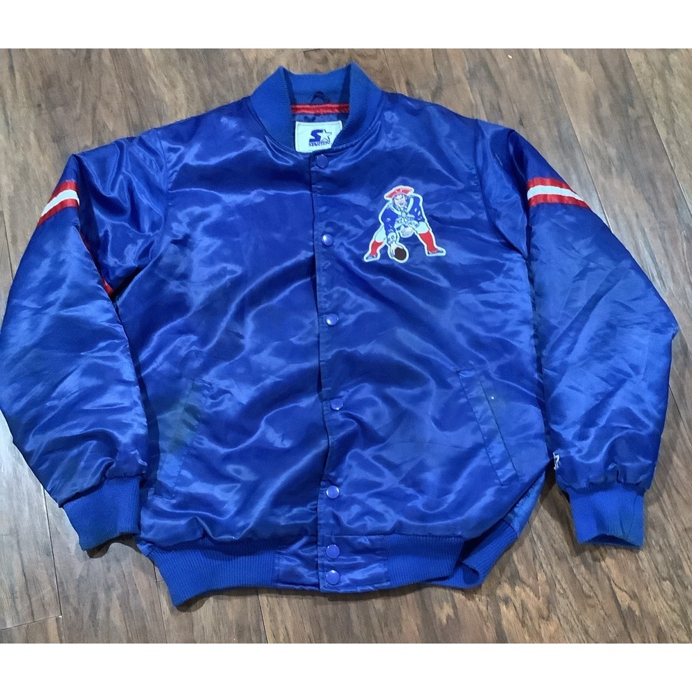 Starter NFL New England Patriots Vtg Rare Embroidered Old Logo Jacket Size L
